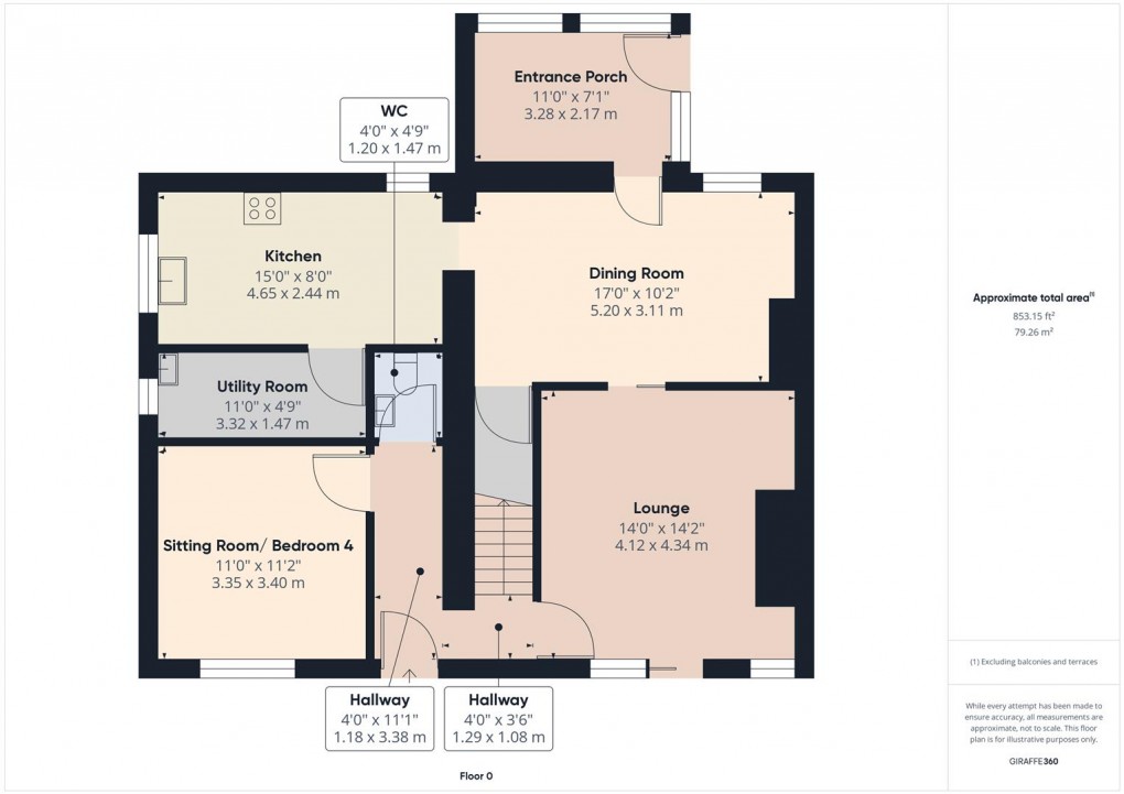 Floorplan for Burlow Road, Buxton