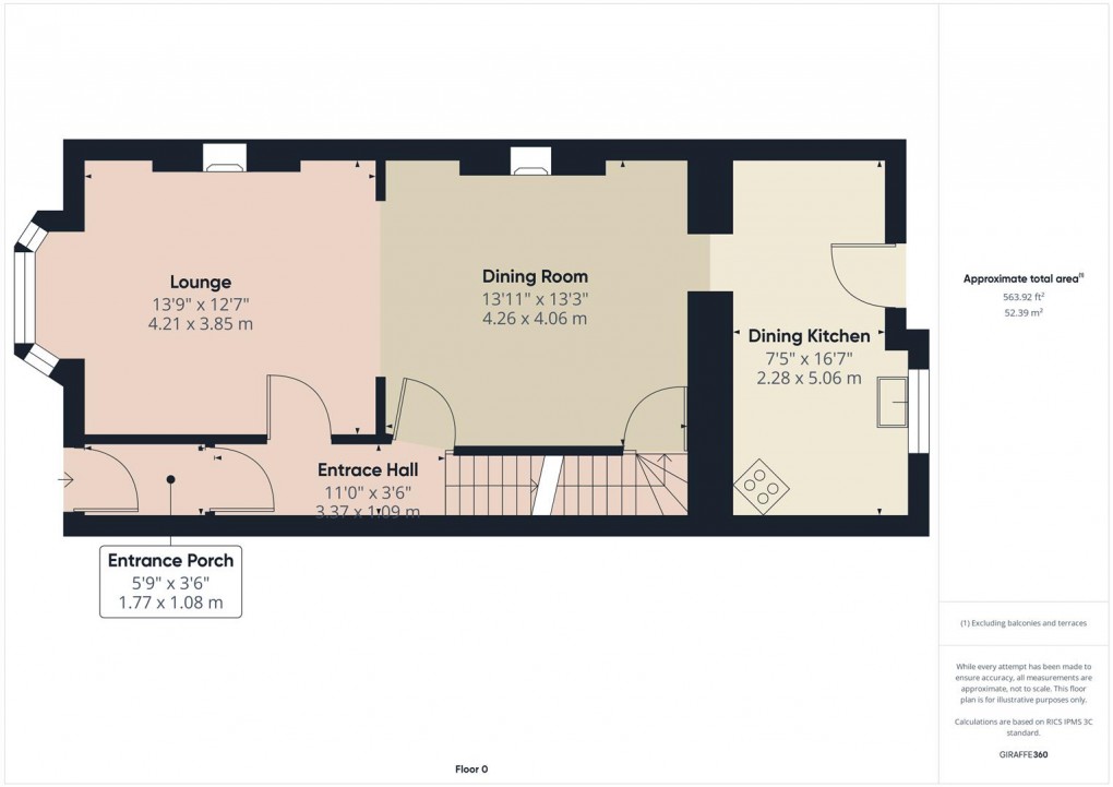 Floorplan for Torr Street, Buxton