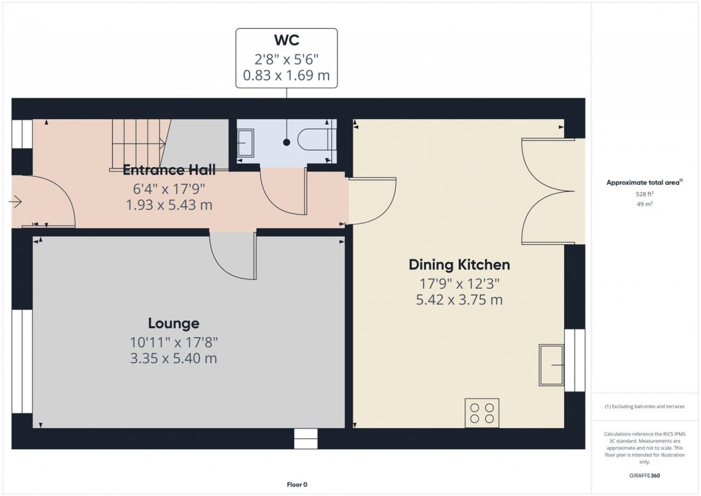 Floorplan for The Meadows, Dove Holes