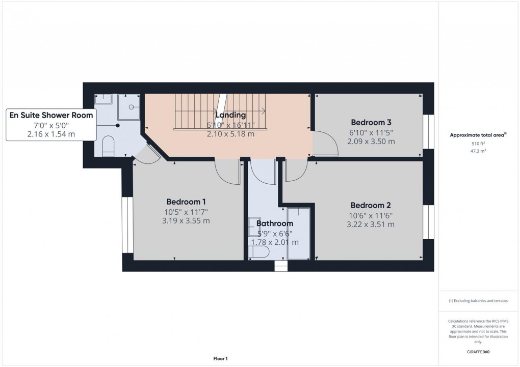 Floorplan for The Meadows, Dove Holes