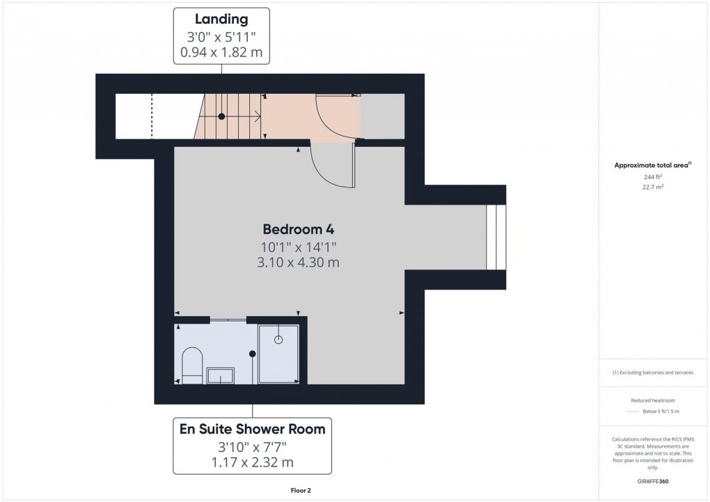 Floorplan for The Meadows, Dove Holes