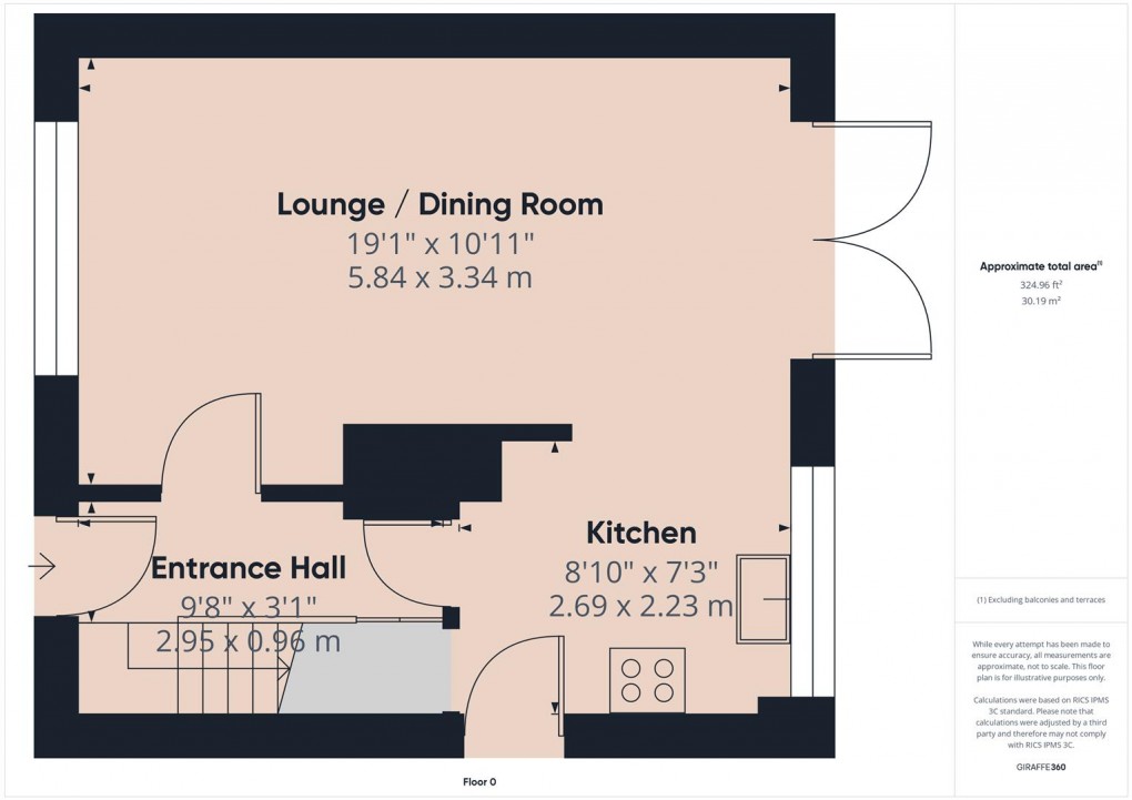 Floorplan for Tongue Lane, Buxton