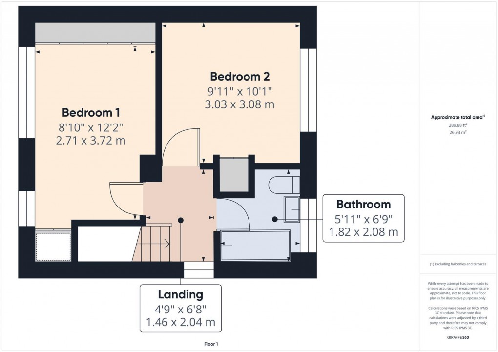 Floorplan for Tongue Lane, Buxton