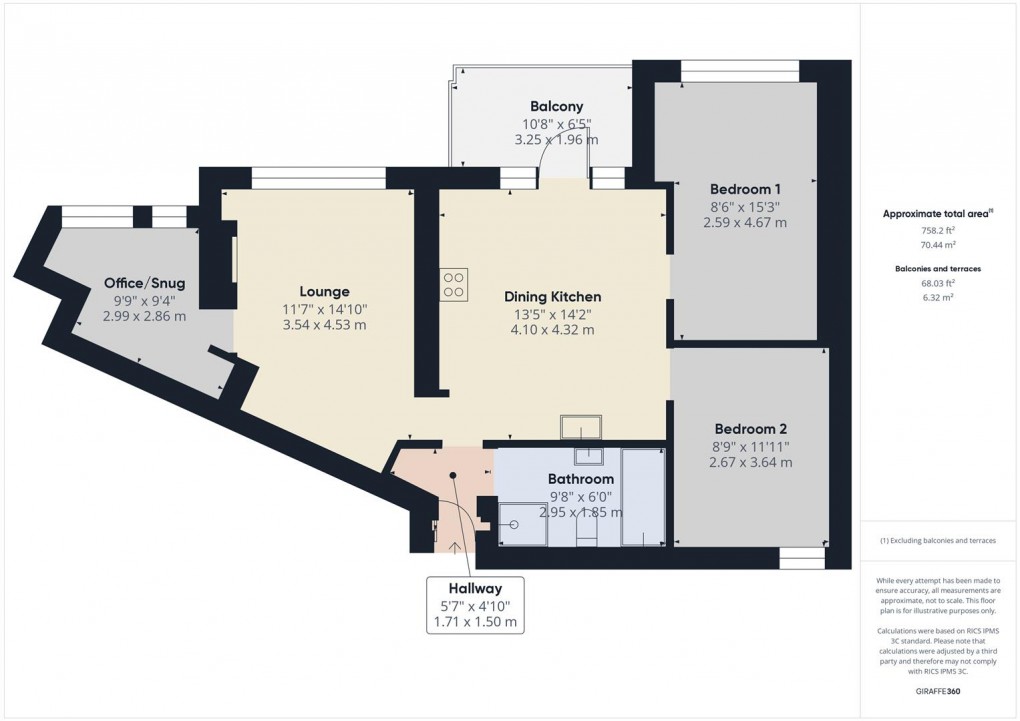 Floorplan for Temple Road, Buxton