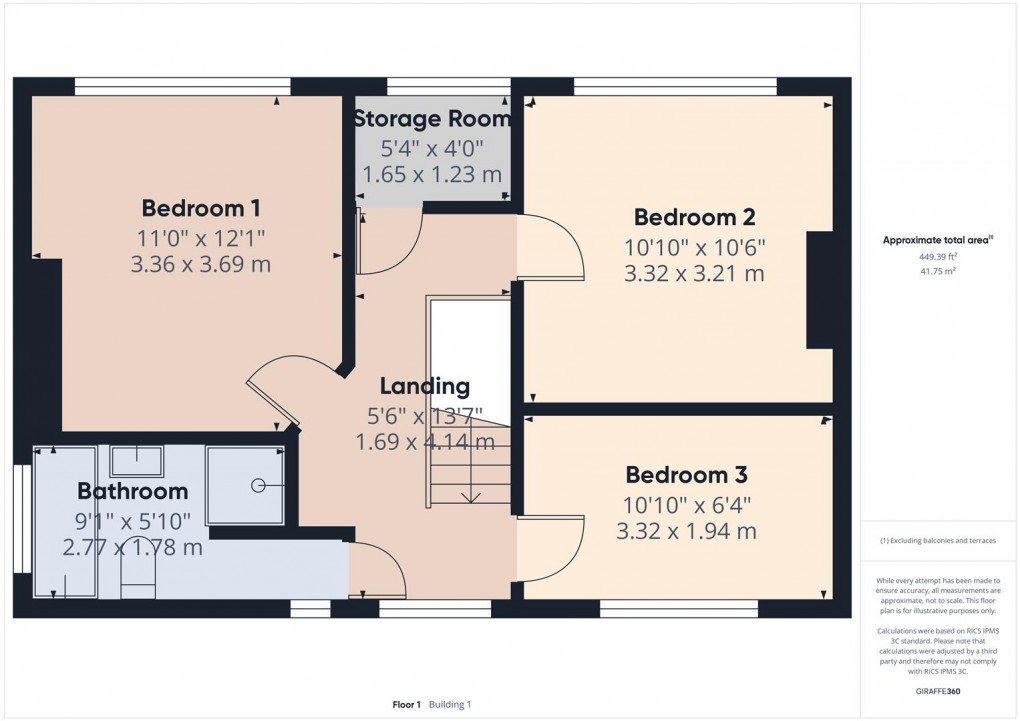 Floorplan for Lightwood Road, Buxton