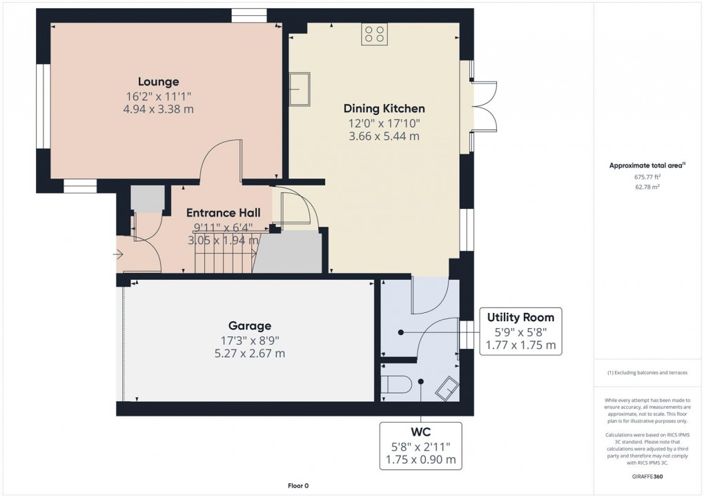 Floorplan for Lime Kiln Way, Buxton