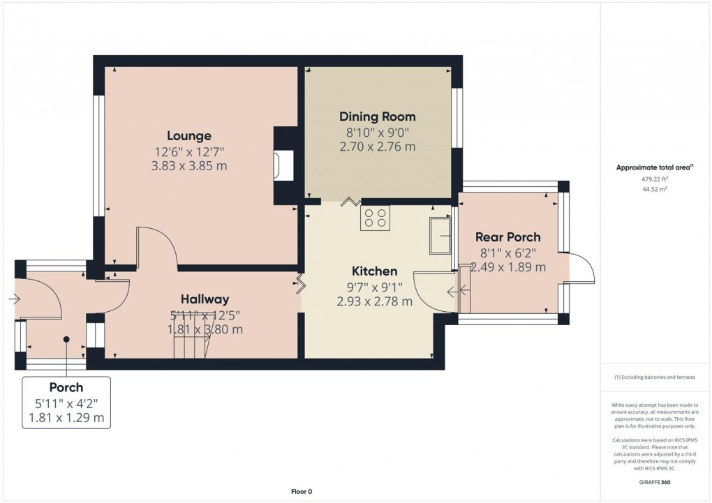 Floorplan for Nicolas Close, Buxton