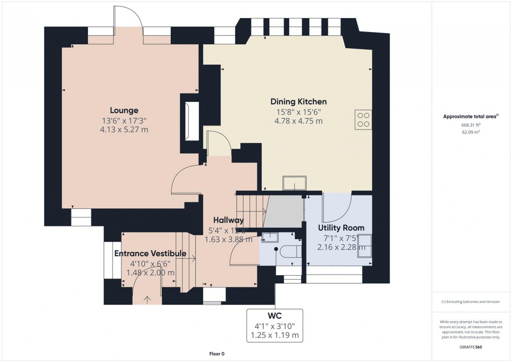 Floorplan for Temple Road, Buxton