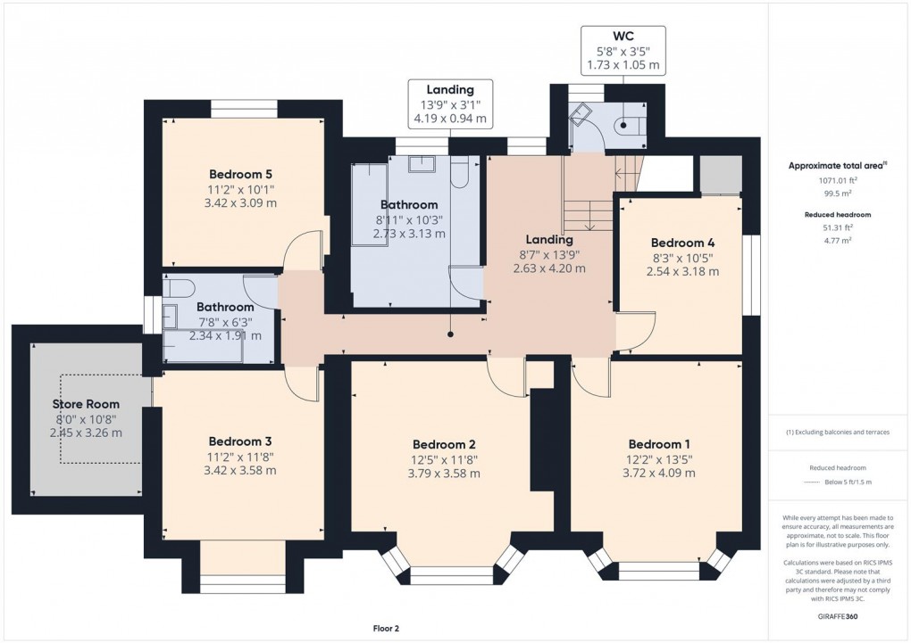 Floorplan for Lightwood Road, Buxton