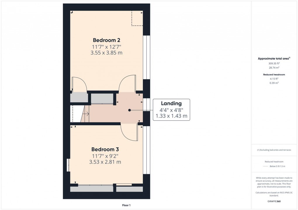 Floorplan for Harpur Hill Road, Buxton
