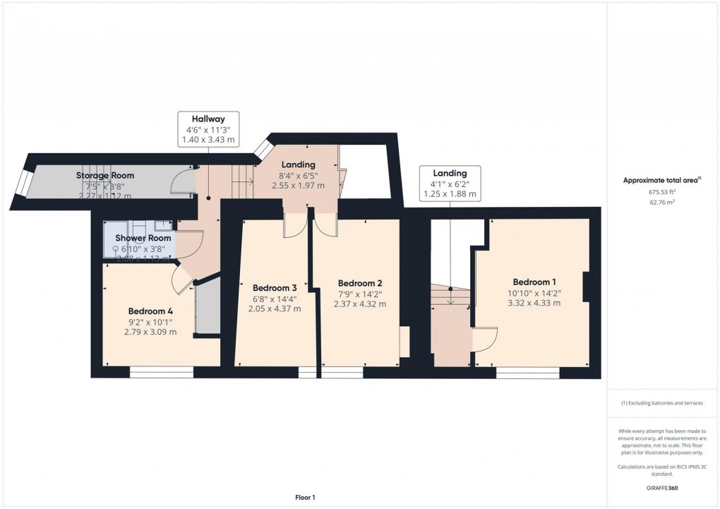 Floorplan for Quarnford, Nr Buxton