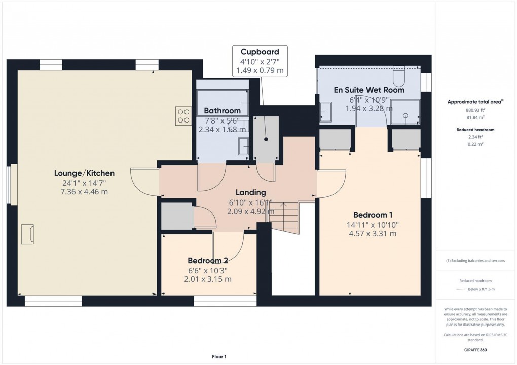 Floorplan for Quarnford, Nr Buxton