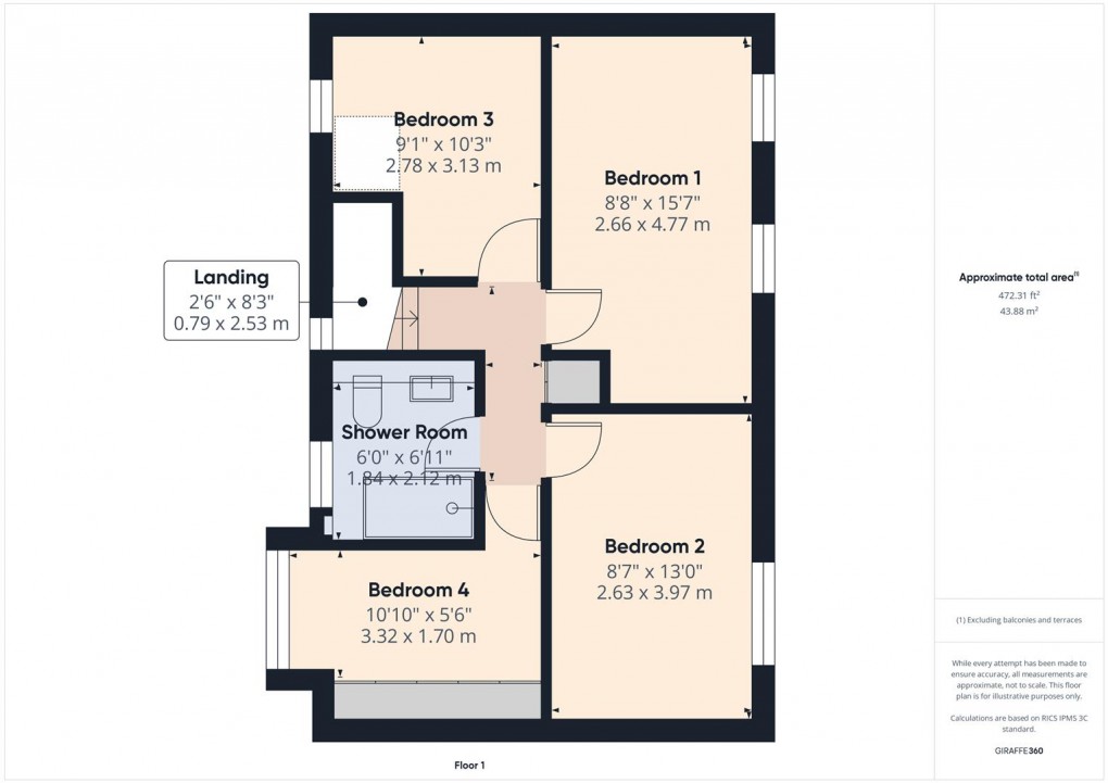 Floorplan for Lismore Road, Buxton