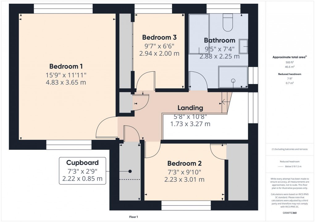 Floorplan for Burlington Road, Buxton