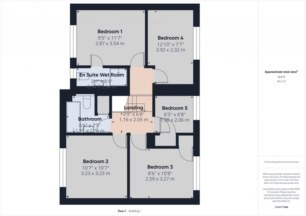 Floorplan for Hereford Close, Buxton