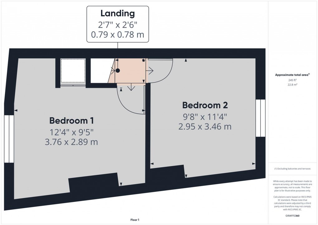 Floorplan for Charles Street, Buxton