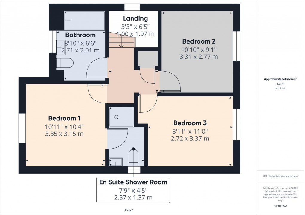Floorplan for Hardwick Road, Buxton