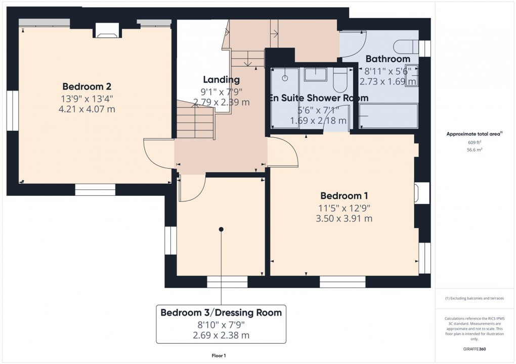 Floorplan for Hardwick Square South, Buxton