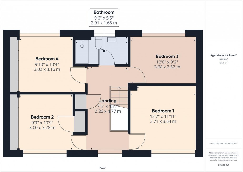 Floorplan for Alder Grove, Buxton