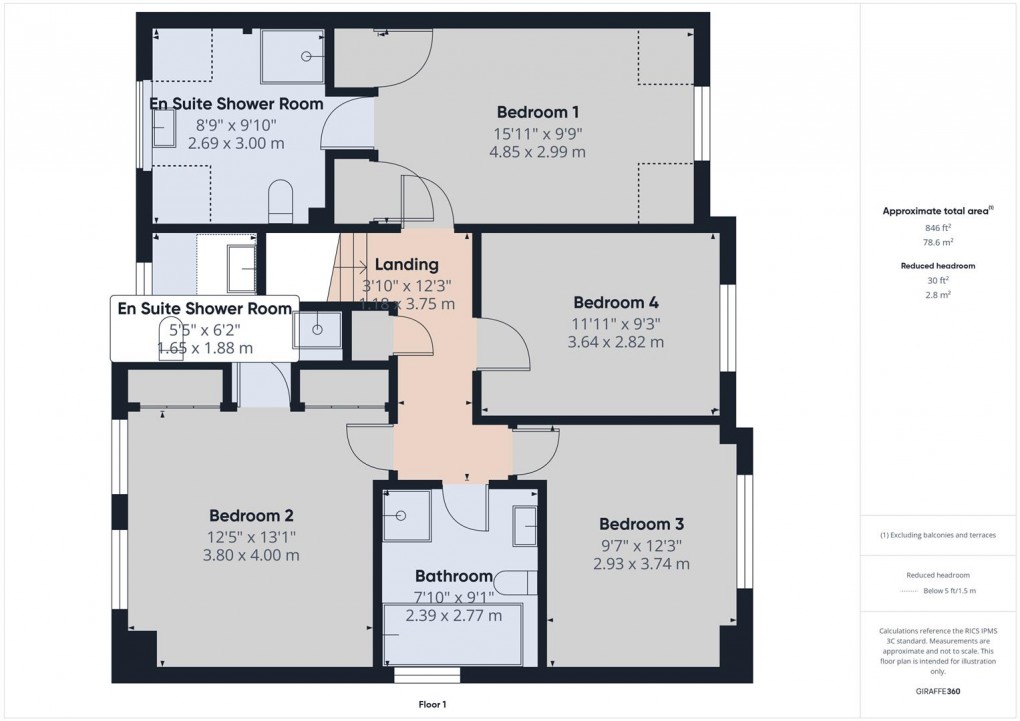 Floorplan for Lascelles Road, Buxton