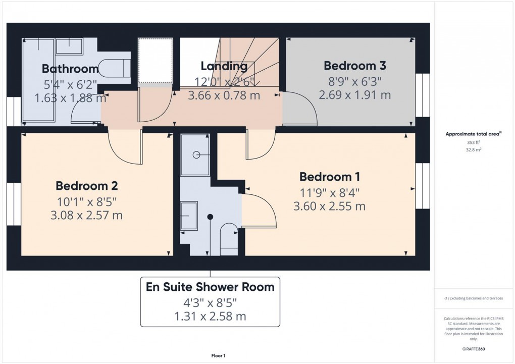 Floorplan for Hill Head Drive, Buxton