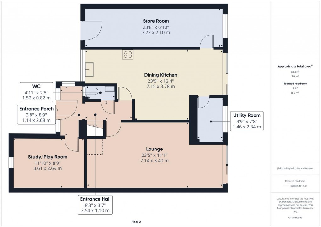 Floorplan for Darley Grove, Buxton