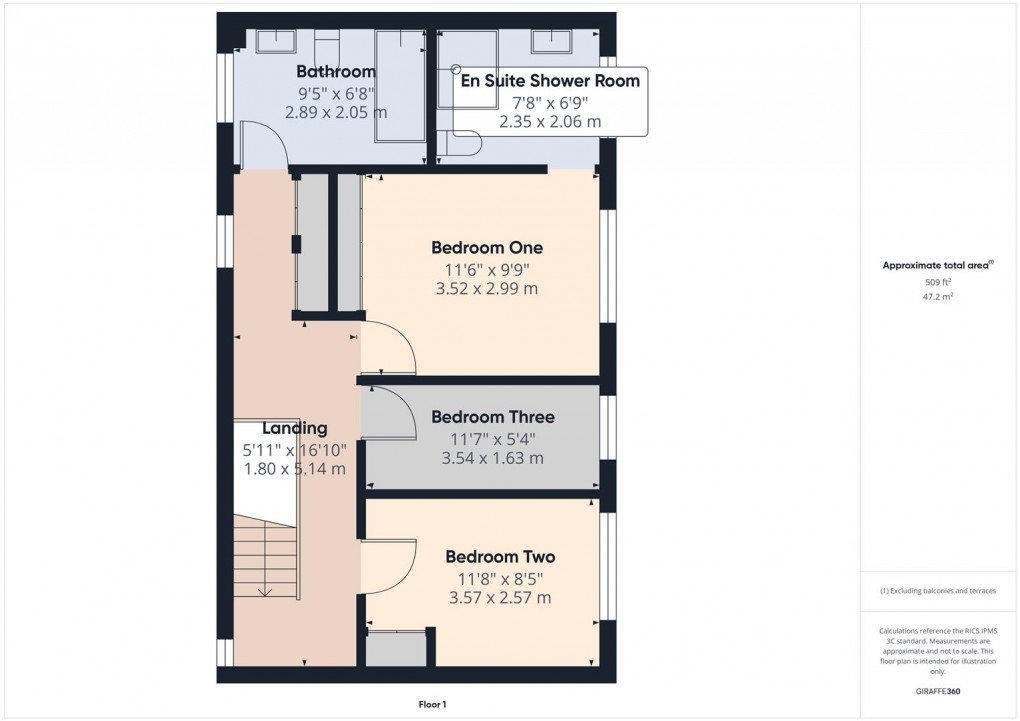 Floorplan for Darley Grove, Buxton
