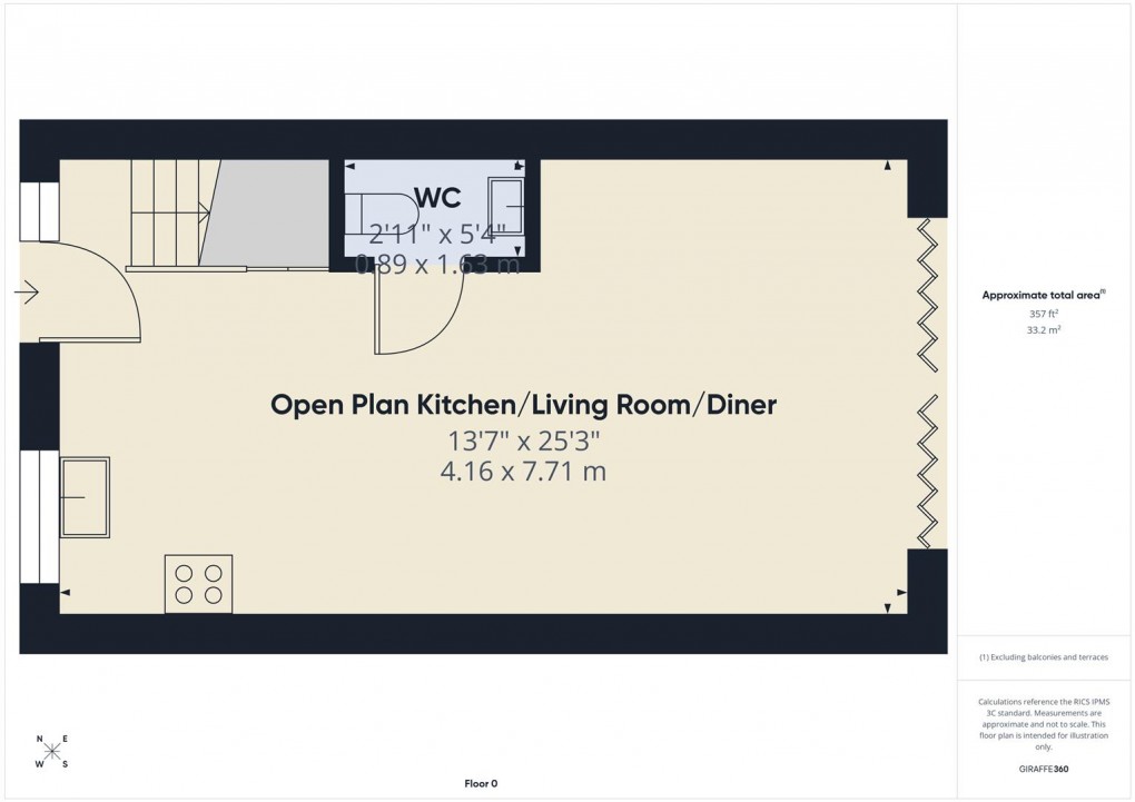 Floorplan for Temple Road, Buxton