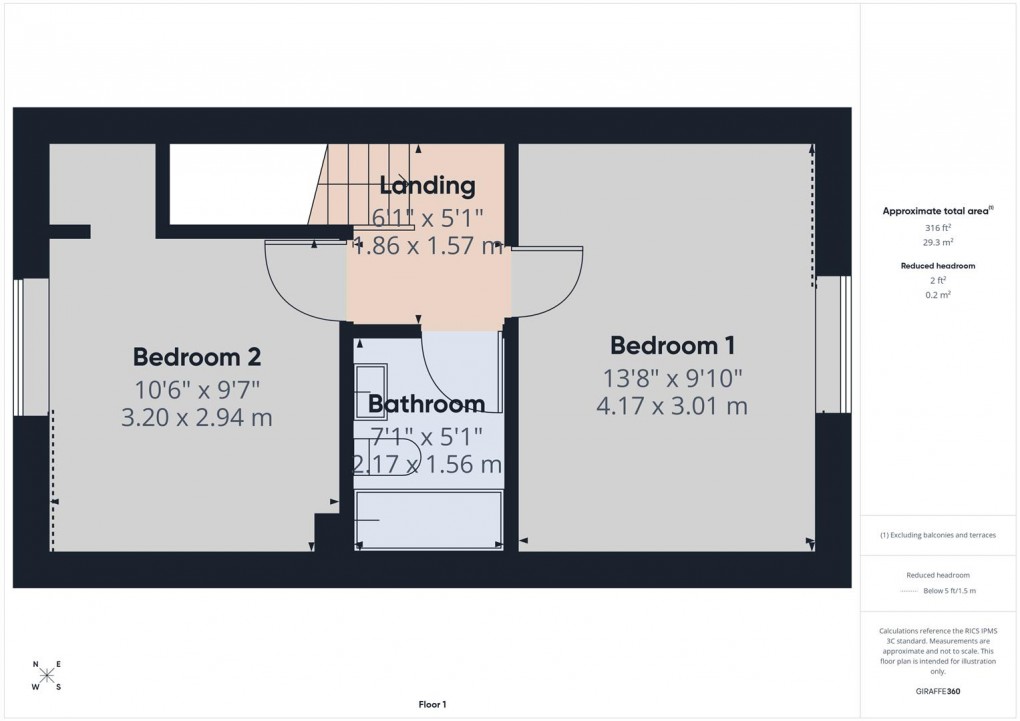 Floorplan for Temple Road, Buxton