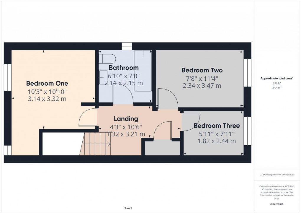 Floorplan for Kiln Close, Dove Holes, Buxton