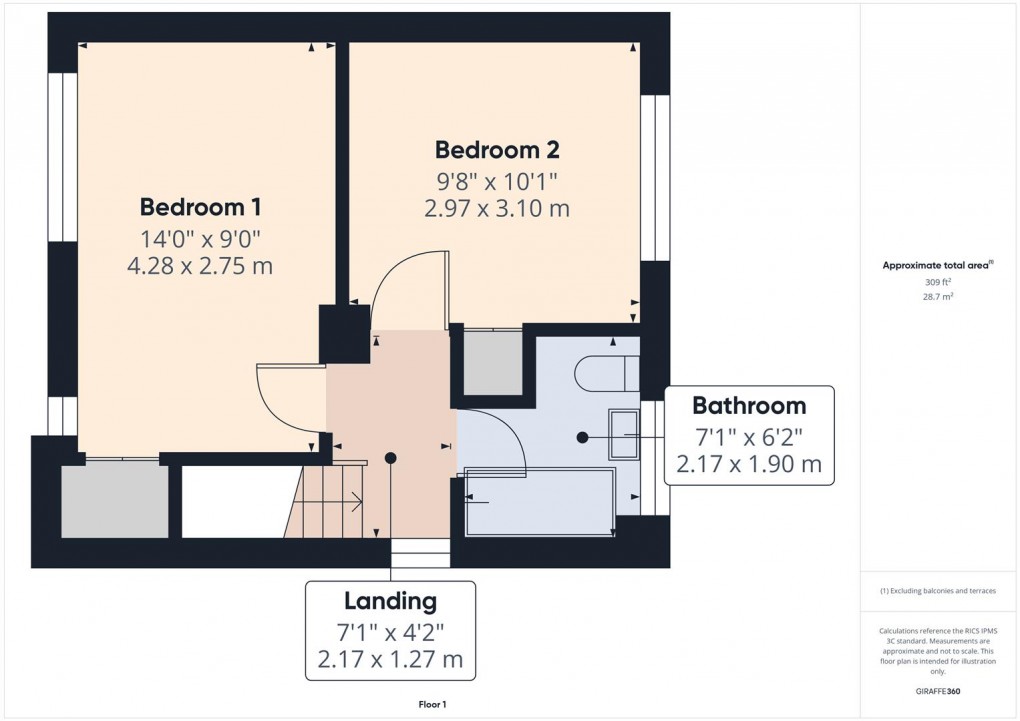 Floorplan for Victoria Park Road, Buxton