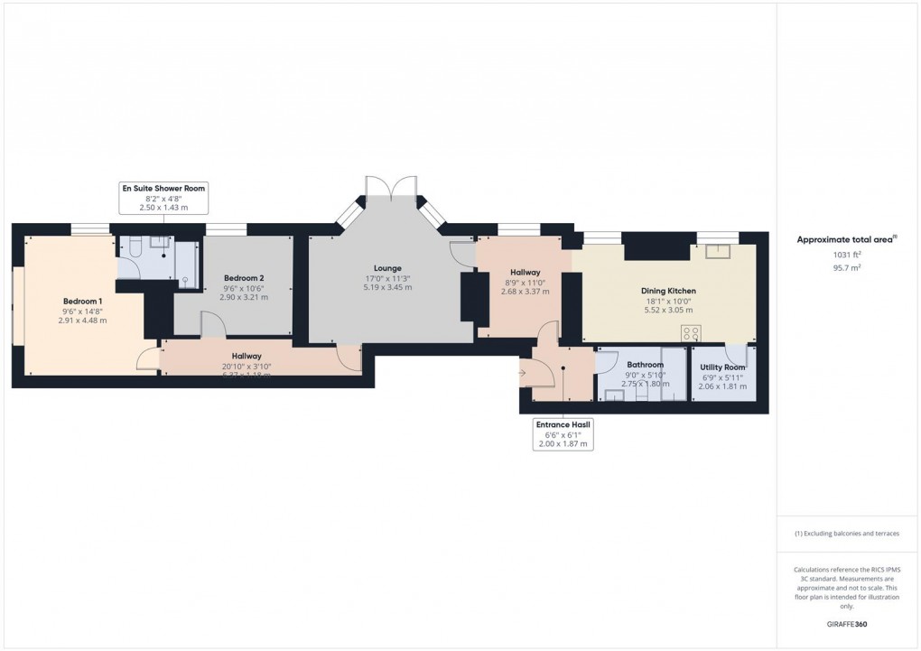 Floorplan for The Park Apartments, Broad Walk, Buxton