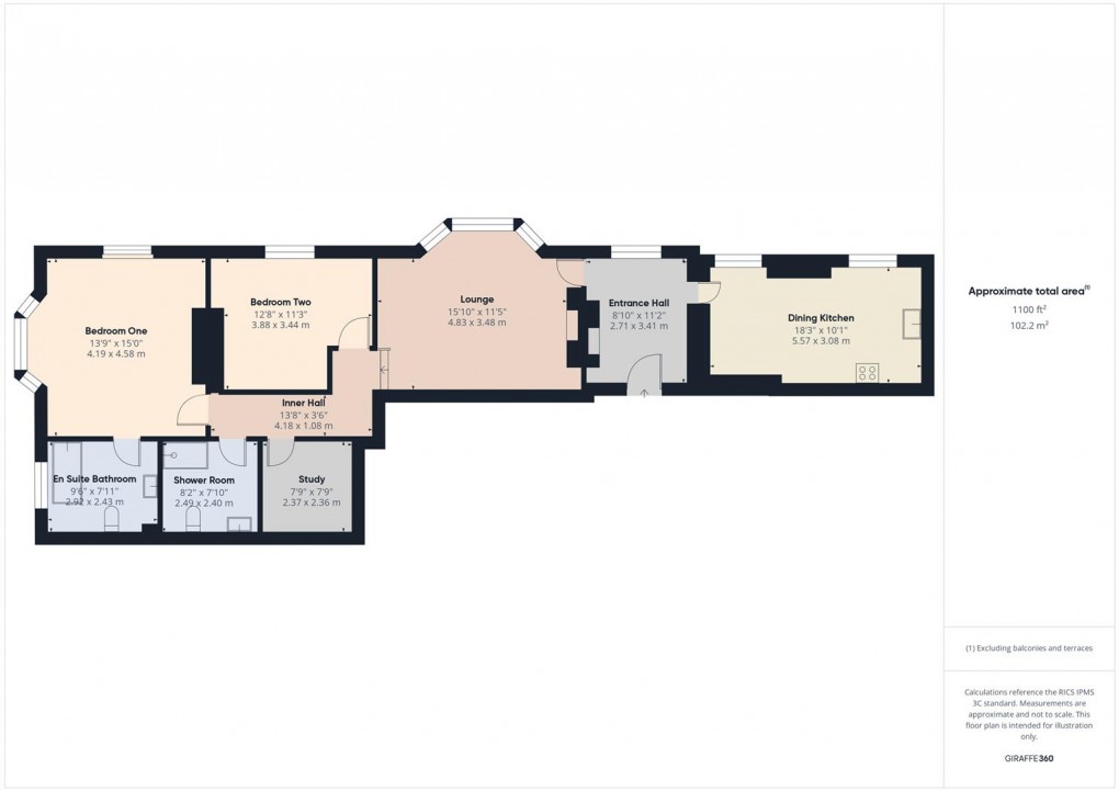 Floorplan for The Park Apartments, Broad Walk, Buxton