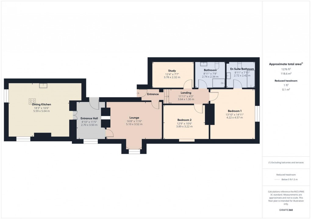 Floorplan for The Park Apartments, Broad Walk, Buxton