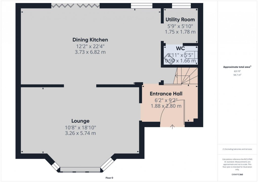 Floorplan for Temple Road, Buxton