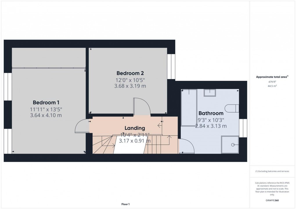 Floorplan for Duke Street, Buxton