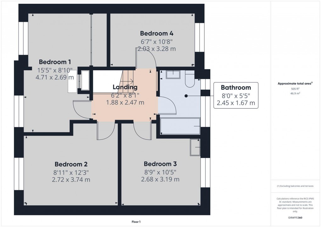 Floorplan for Devonshire Road, Buxton