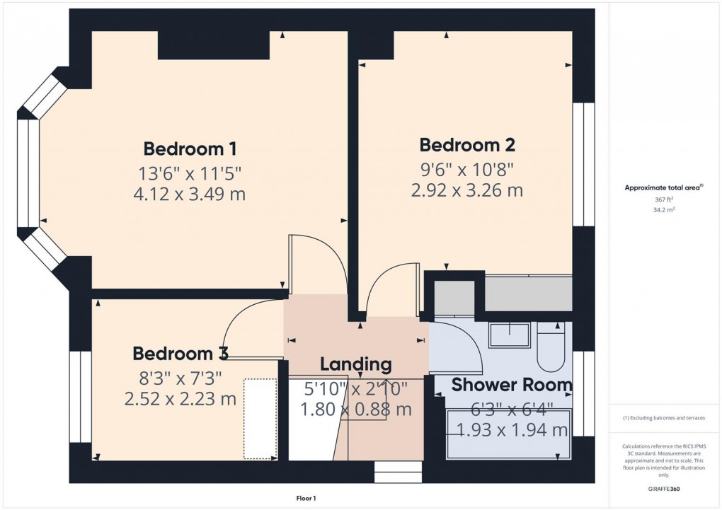 Floorplan for Orchard Avenue, Whaley Bridge