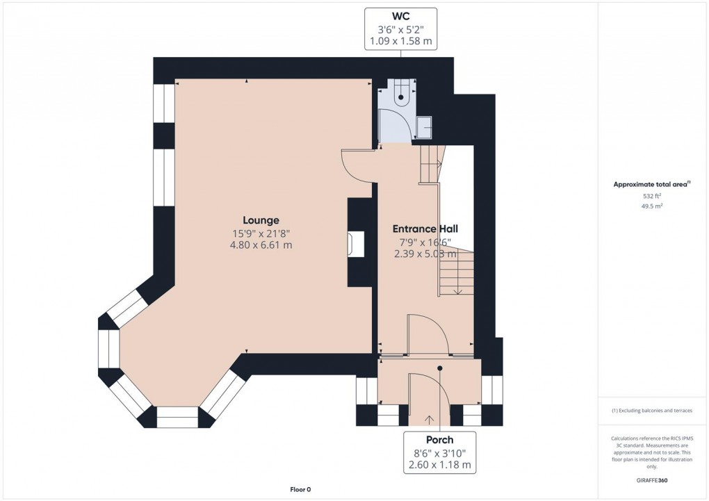 Floorplan for Green Lane, Buxton