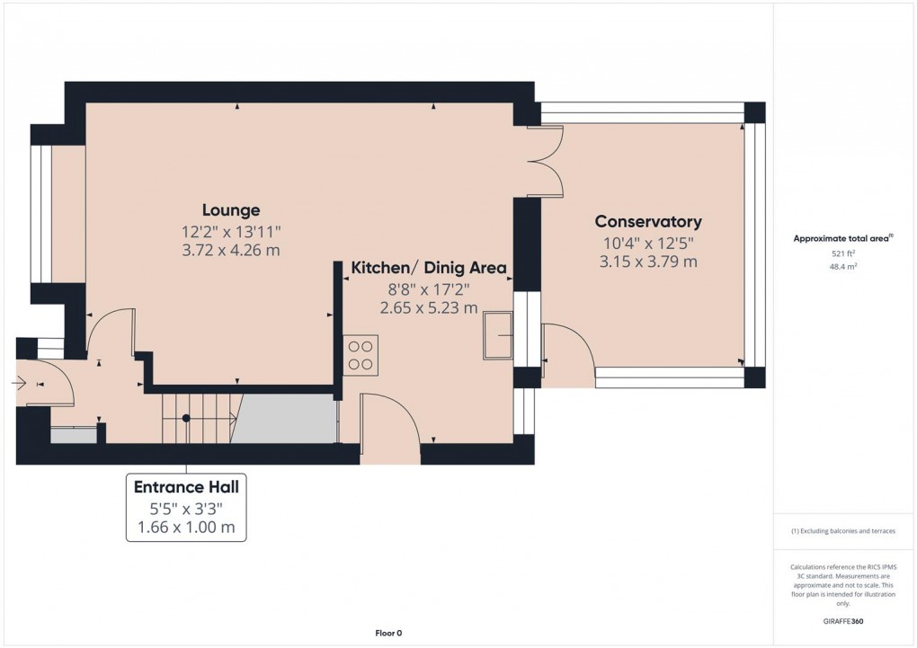 Floorplan for Berwick Road, Buxton