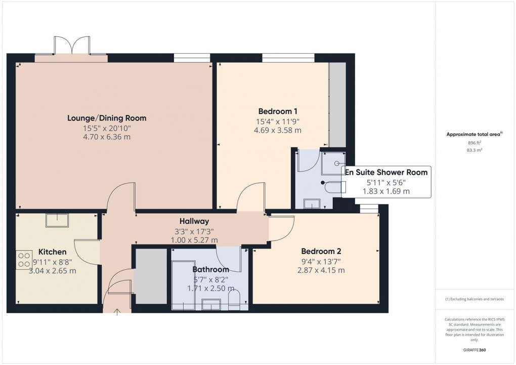 Floorplan for Brown Edge Road, Buxton