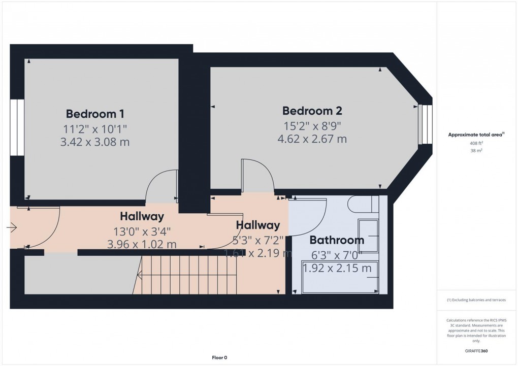 Floorplan for Fairfield Road, Buxton