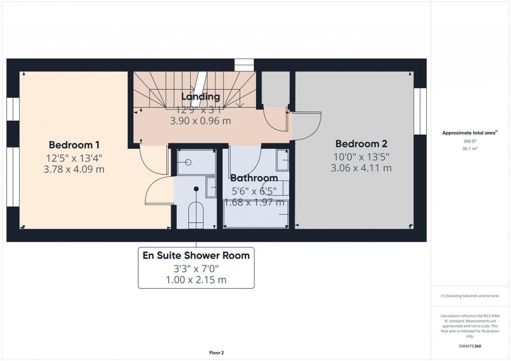 Floorplan for Tongue Lane, Buxton