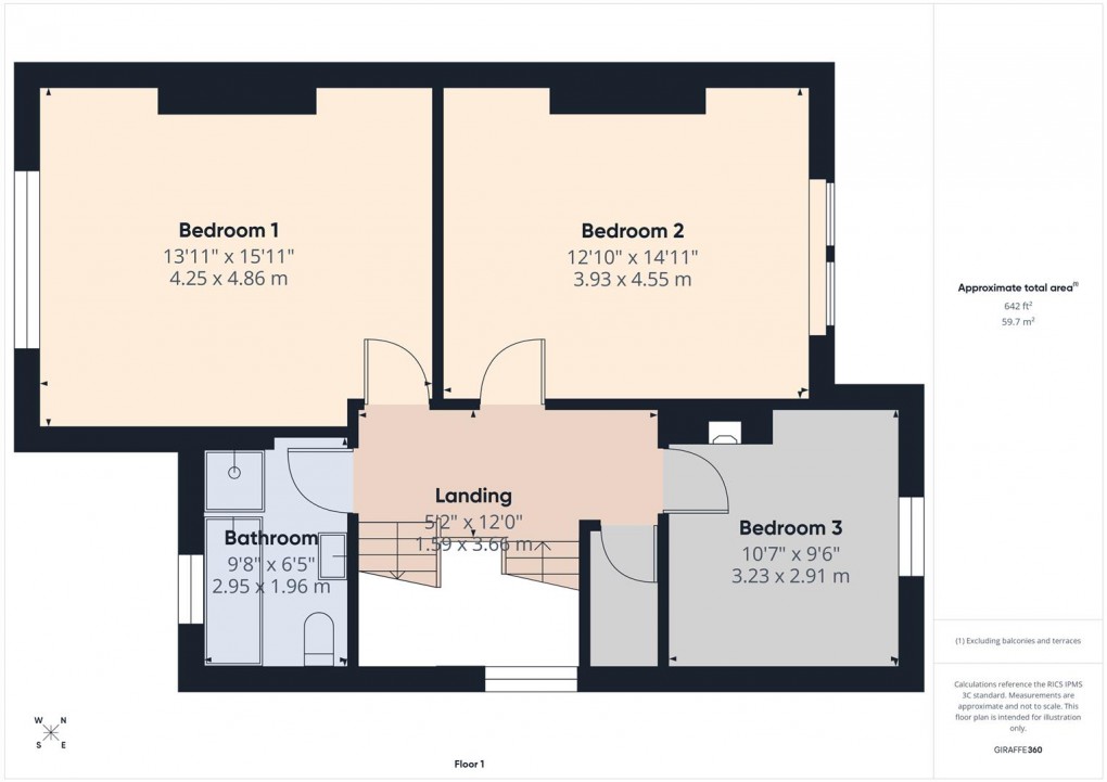 Floorplan for Lightwood Road, Buxton