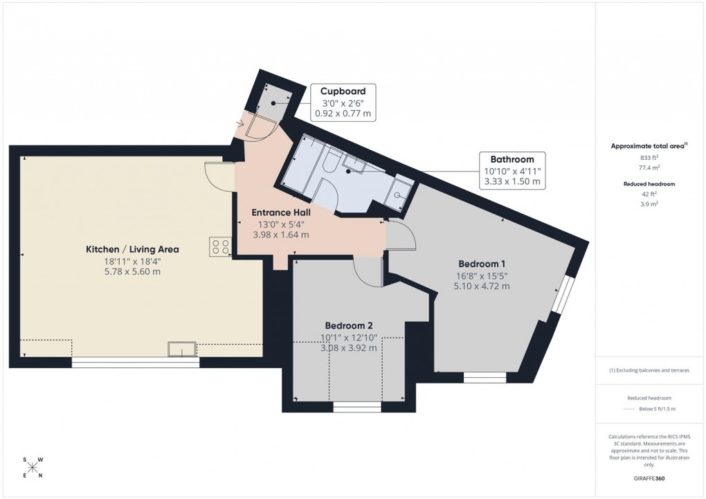 Floorplan for Temple Road, Buxton