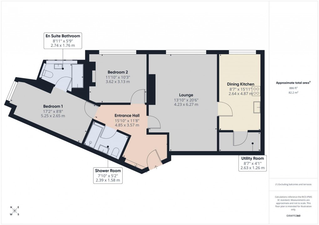Floorplan for Temple Road, Buxton