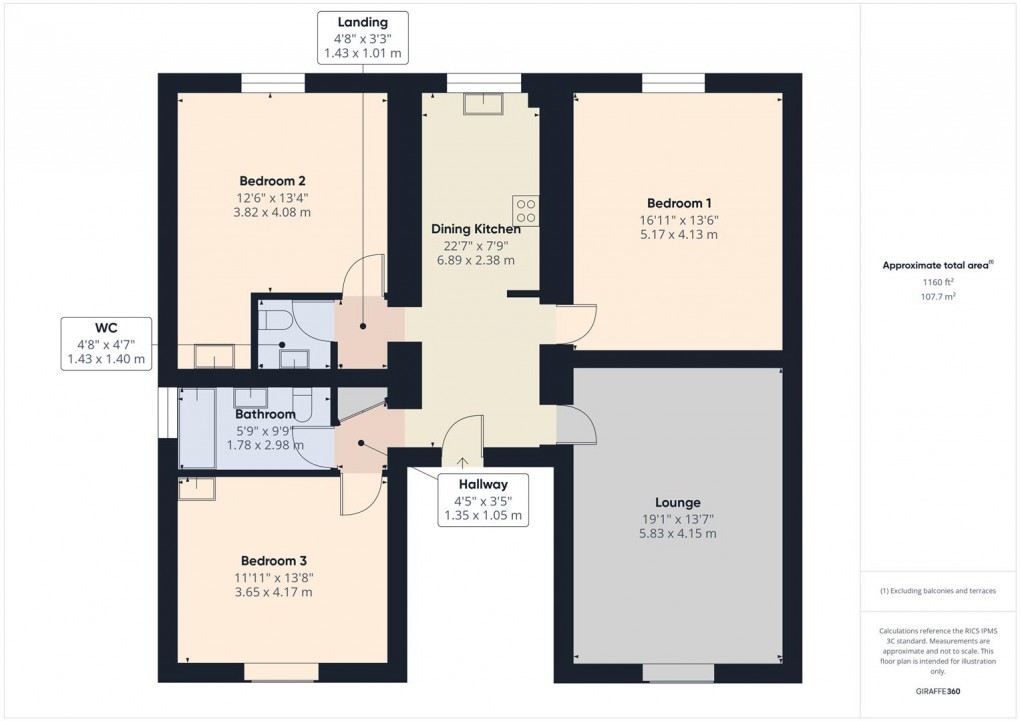Floorplan for Terrace Road, Buxton