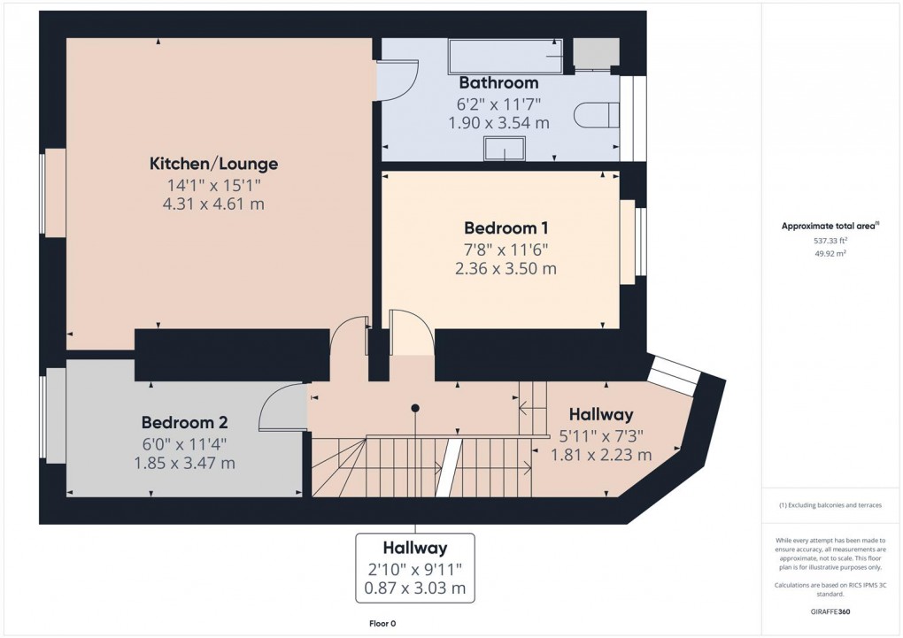 Floorplan for Spring Gardens, Buxton