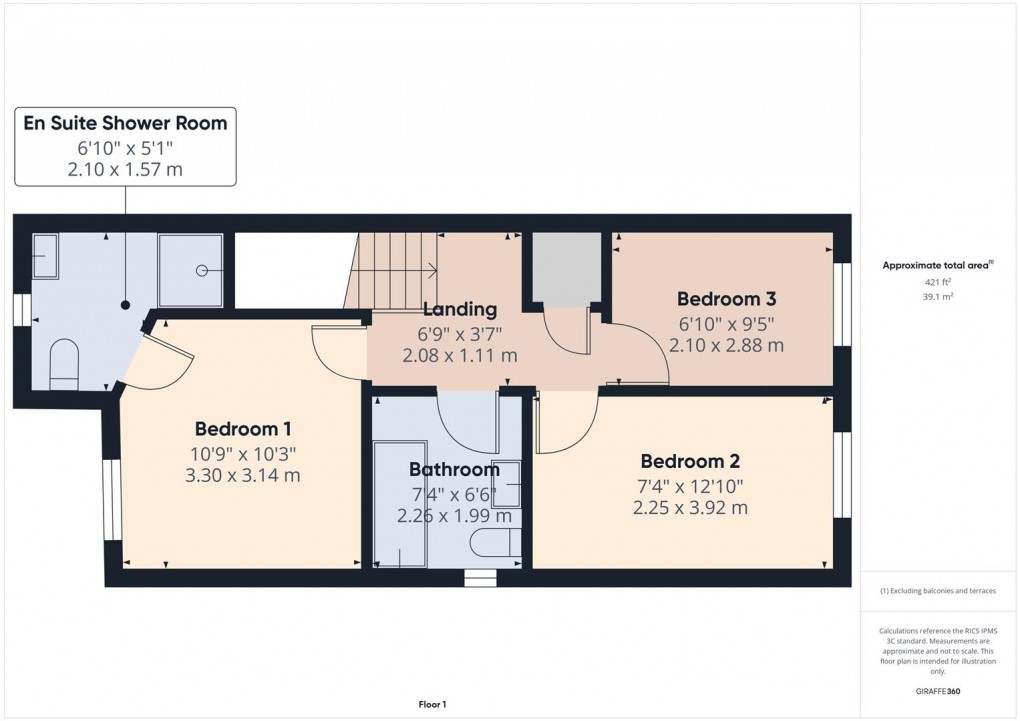 Floorplan for The Meadows, Dove Holes, Buxton