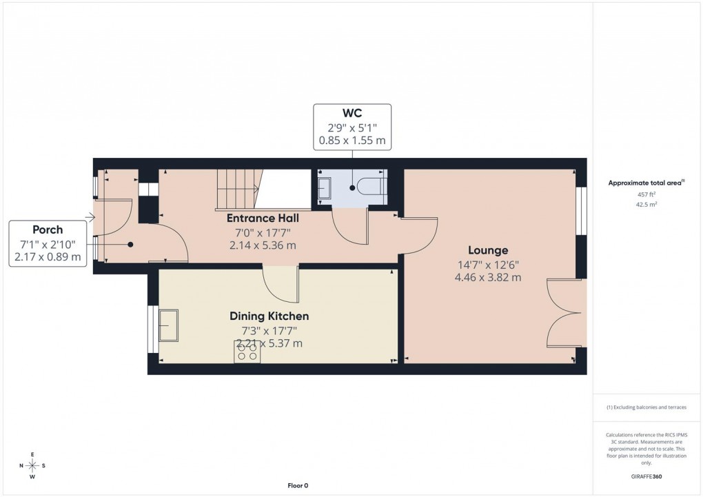 Floorplan for 1 Black Edge Close, Dove Holes